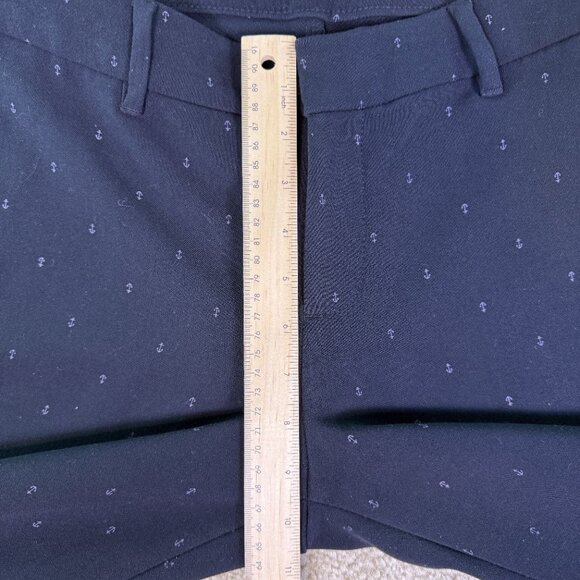 Old Navy Harper Black Anchor Mid Rise Straight Leg Capri Pants Size 8 32x25 E596 - Picture 11 of 14